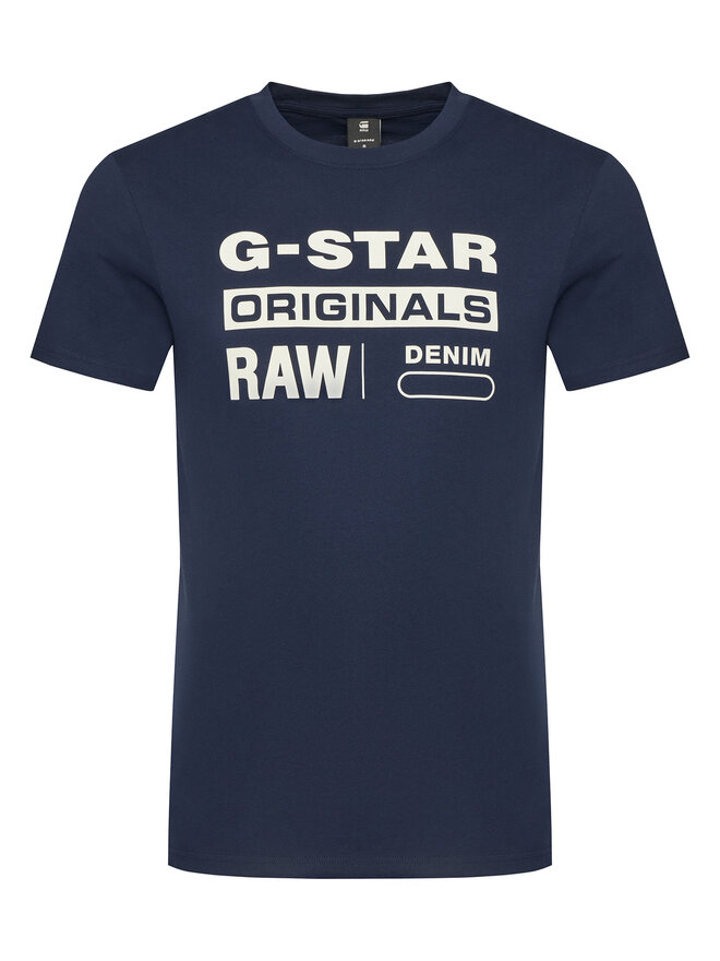 G-Star Raw G-Star Raw T-Shirt Graphic D14143-336 6067 Dunkelblau Regular Fit