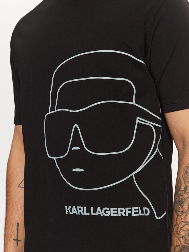 KARL LAGERFELD KARL LAGERFELD T-Shirt 755197 551225 Μαύρο Regular Fit