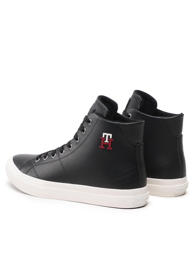 Tommy Hilfiger Sneakersy Tommy Hilfiger Th Hi Vulc Street Leather FM0FM04739 Černá