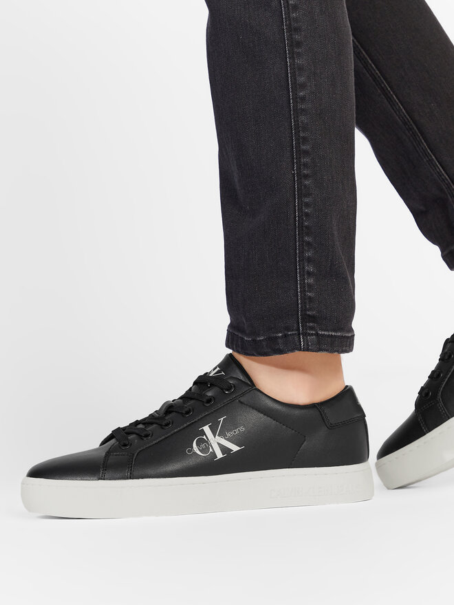 Calvin Klein Jeans Sneakers Calvin Klein Jeans Classic Cupsole Laceup Low Lth YM0YM00491 Negru