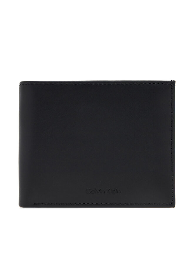 Calvin Klein Pánska peňaženka Calvin Klein Ck Premium Bifold 5Cc W/Coin K50K512923 Čierna