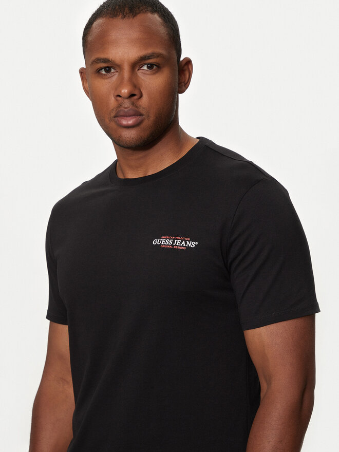 Guess Jeans Guess Jeans T-Shirt M4YI55 K8HM0 Μαύρο Slim Fit