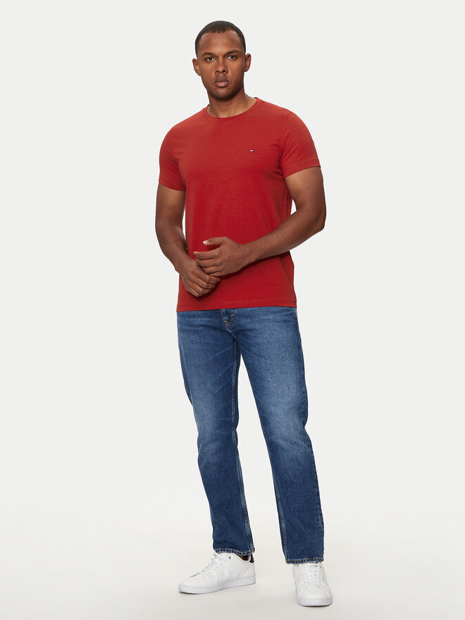 Tommy Hilfiger Tommy Hilfiger Majica MW0MW10800 Rdeča Slim Fit