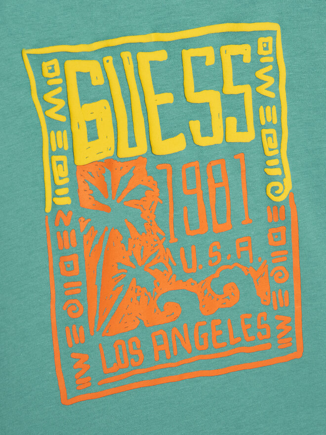 Guess Guess Camiseta N5GI16 K8HM4 Verde Regular Fit