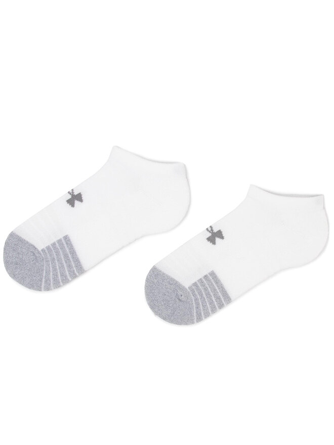 Under Armour Комплект 3 чифта къси чорапи унисекс Under Armour Heatgear No Show Sock 1346755-100 Бял