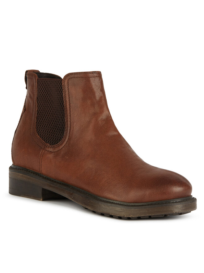 Geox Kotníková obuv s elastickým prvkem Geox U Aurelio U36F7C 000TU C0013 Hnědá