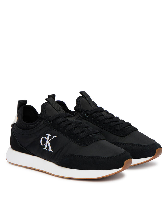 Calvin Klein Sneakers Calvin Klein Retro Runner Lace Up Sock YW0YW02060 Schwarz