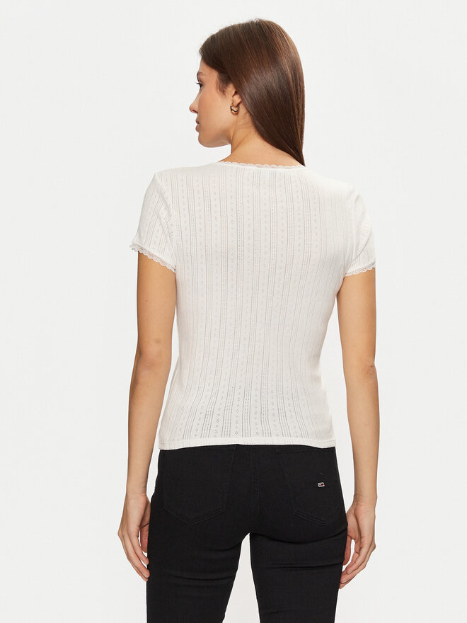 Tommy Jeans Tommy Jeans Majica DW0DW19493 Écru Slim Fit