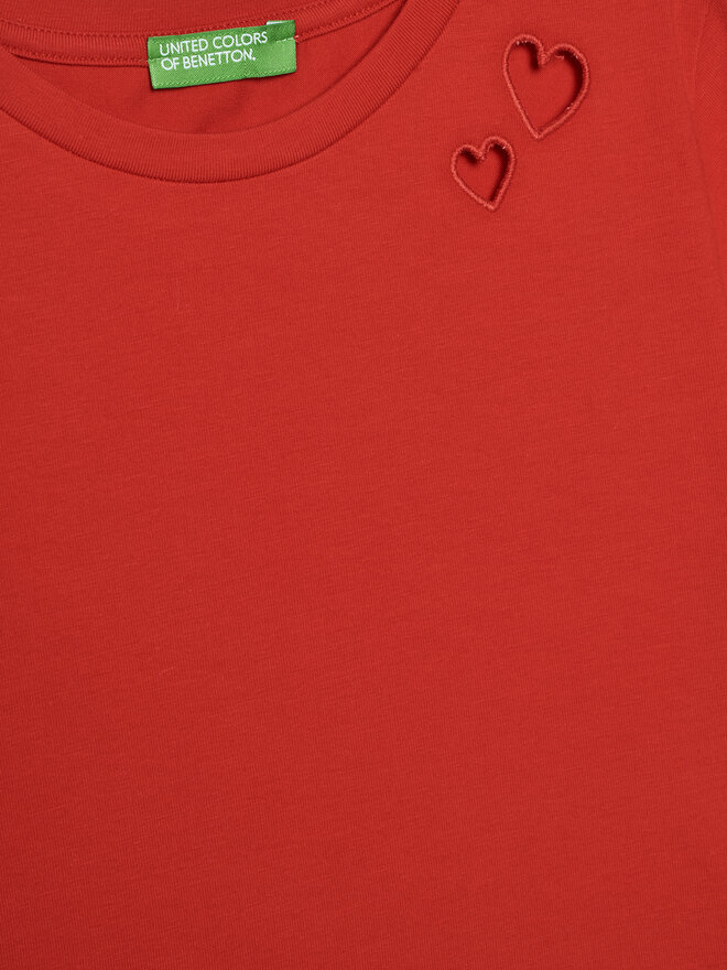 United Colors Of Benetton United Colors Of Benetton Póló 3P4ZC10O0 Piros Slim Fit