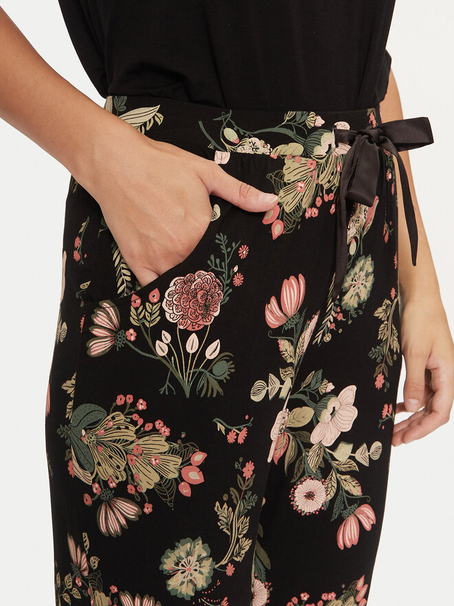 Hunkemöller Hunkemöller Pizsama nadrág 206549 Fekete Regular Fit