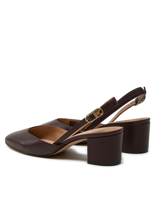Tommy Hilfiger Sandalias Tommy Hilfiger Pump Slingback Smooth Leather FW0FW08621 Guinda/burdeos