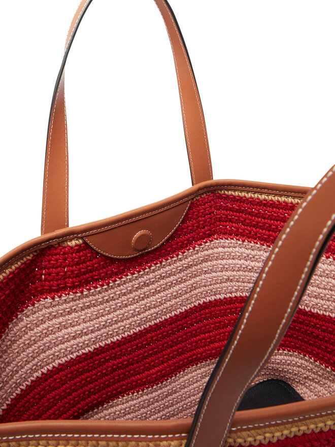 Tommy Hilfiger Handtasche Tommy Hilfiger Th Nautical Tote Crochet Str AW0AW18816 Bunt