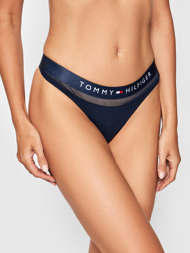 Tommy Hilfiger Tommy Hilfiger Стрінги Thong UW0UW00064 Cиній