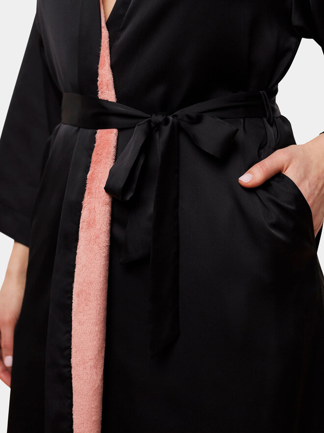 Triumph Triumph Ρόμπα Robes Satin Robe 01 10216534 Μαύρο