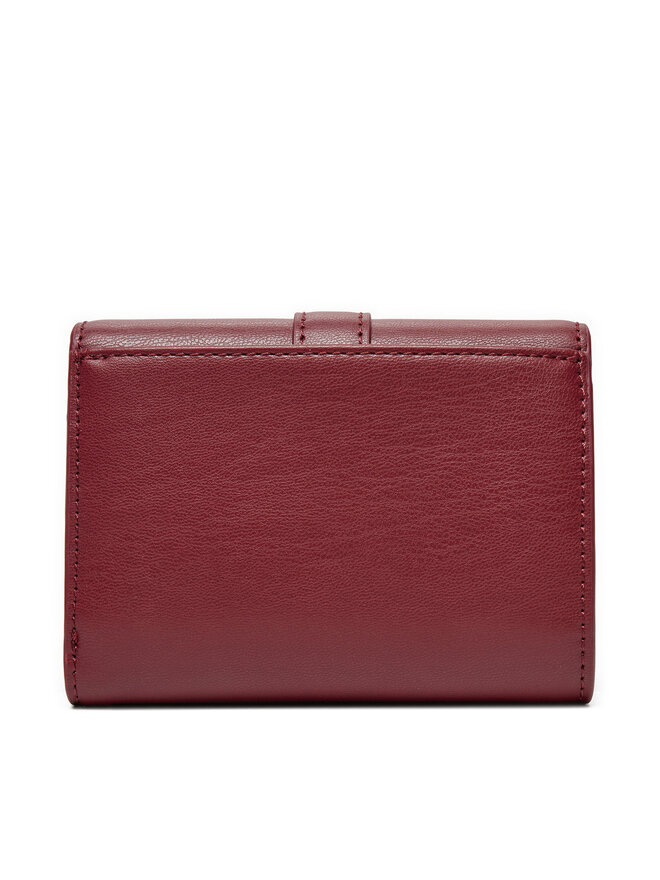 Tommy Hilfiger Pequeña cartera de mujer Tommy Hilfiger Th Heritage Med AW0AW16579 Guinda/burdeos