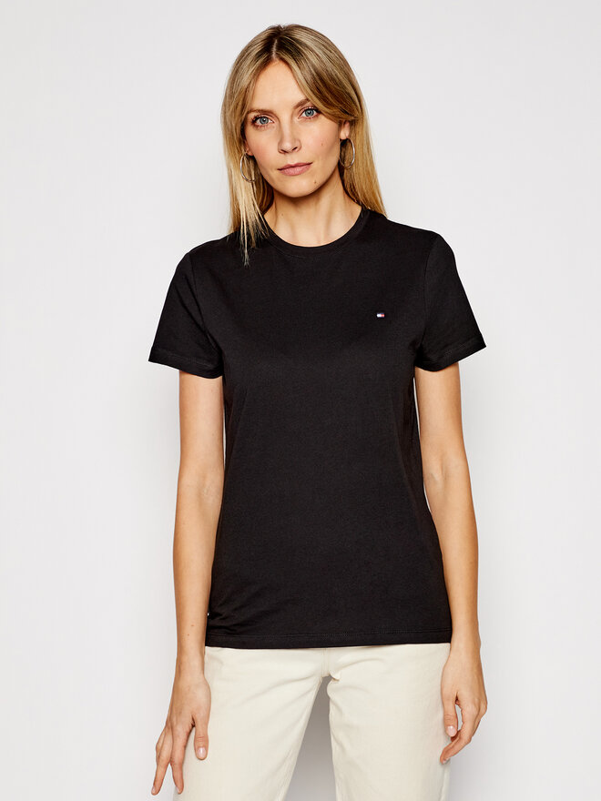 Tommy Hilfiger Tommy Hilfiger T-Shirt Heritage Crew WW0WW22043 Μαύρο Regular Fit