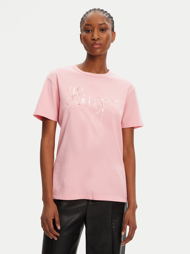 HUGO HUGO T-Shirt Damacia_5 50544868 Rosa Regular Fit