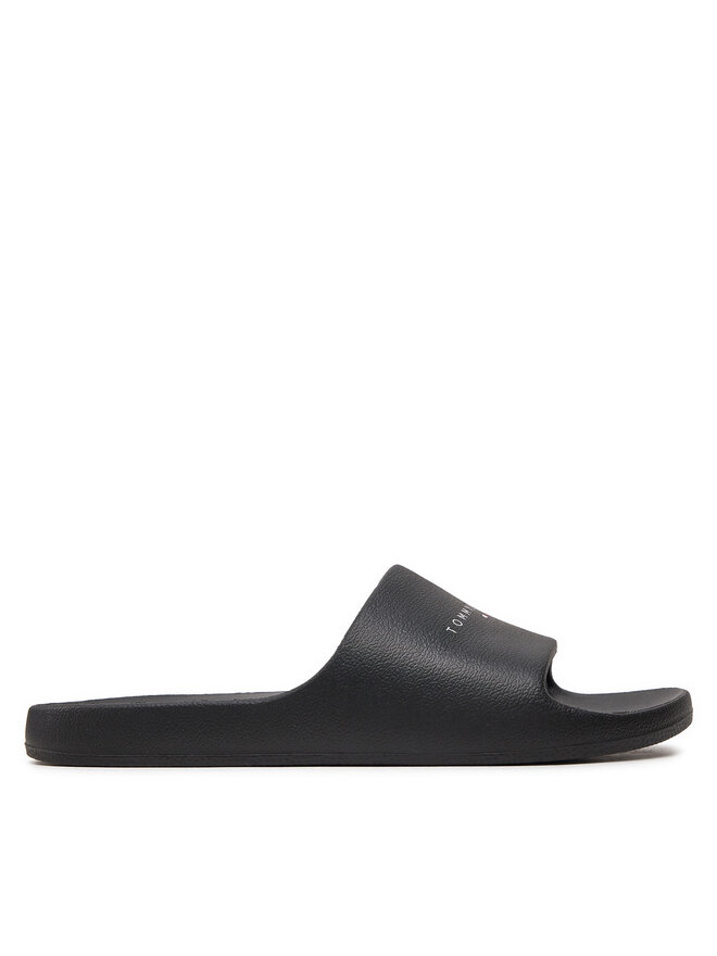 Tommy Jeans Klapki Tommy Jeans Tjw Printed Pu Pool Slide EN0EN02693 Czarny