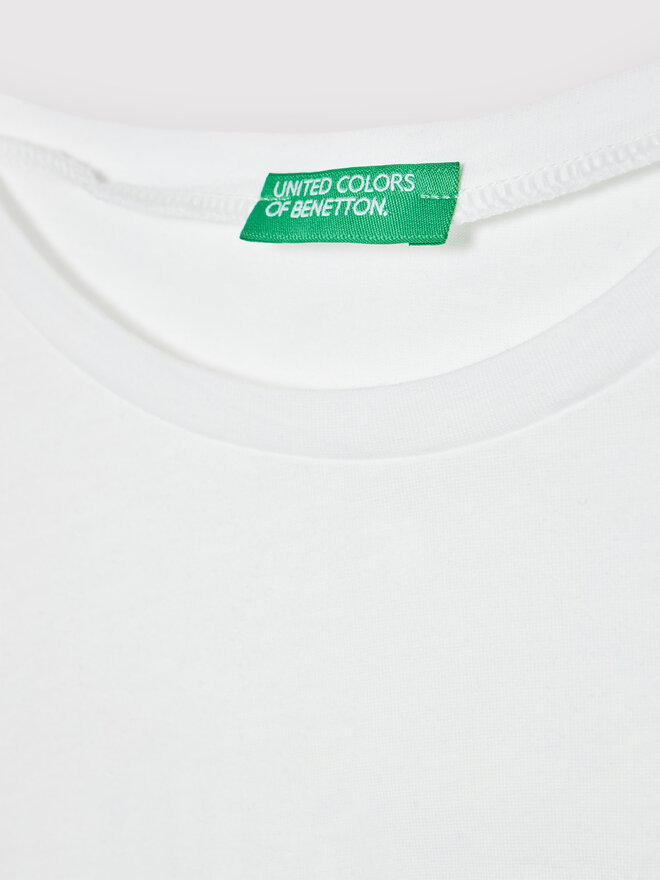 United Colors Of Benetton United Colors Of Benetton Marškinėliai 3I1XC102T Balta Regular Fit