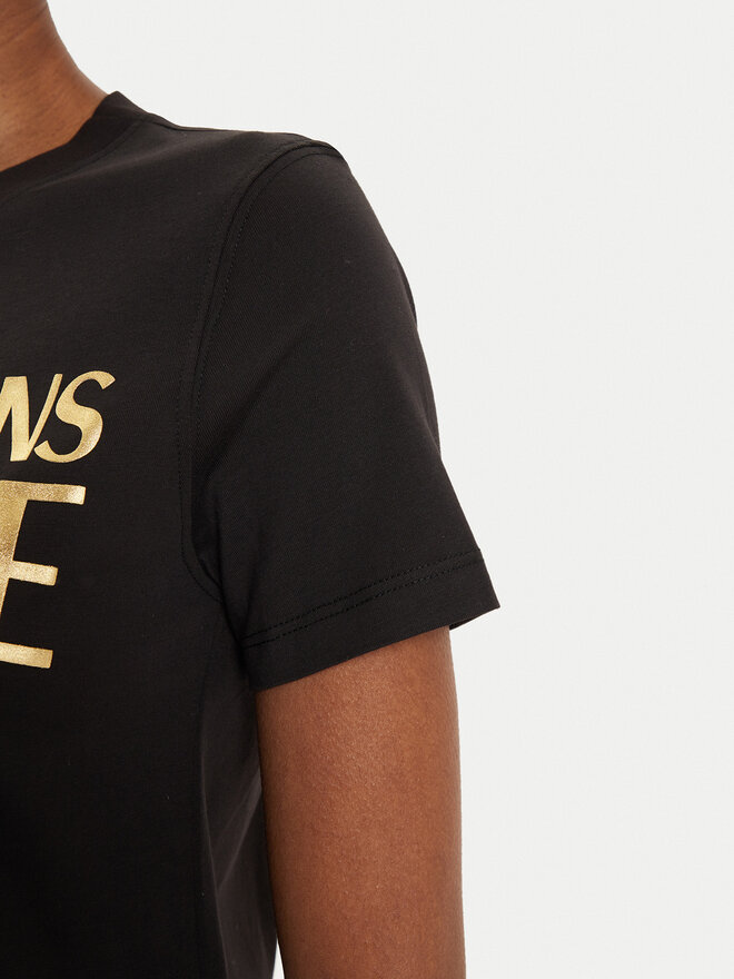 Versace Jeans Couture Versace Jeans Couture T-shirt 77HAHT01 Crna Regular Fit