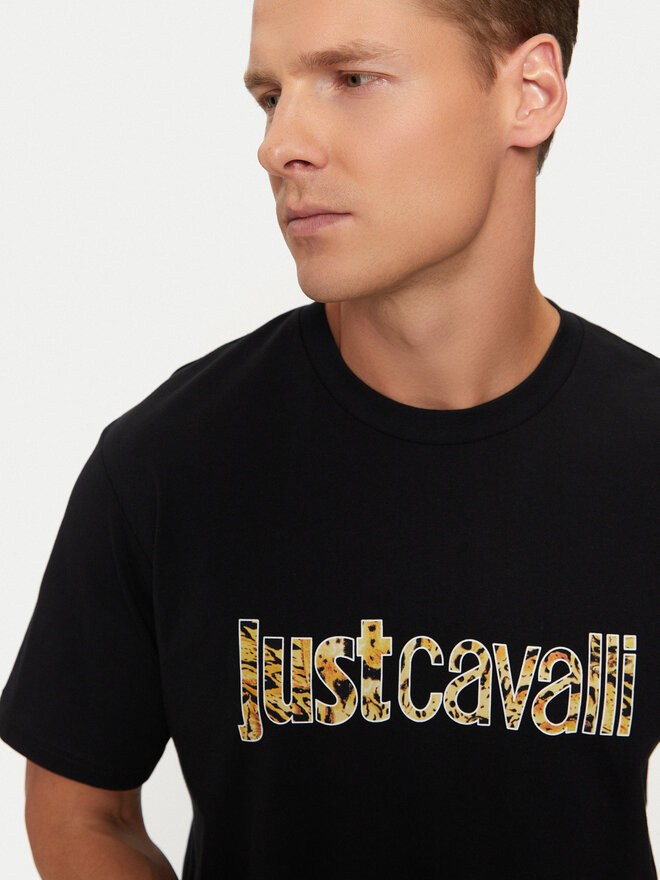 Just Cavalli Just Cavalli Camiseta 77OAHE25 Negro Regular Fit