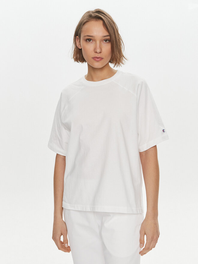 Champion Champion Marškinėliai 117351 Balta Relaxed Fit