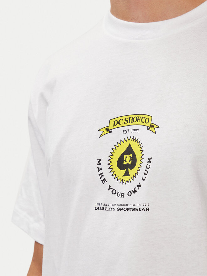 DC DC Camiseta Lucky Hand Hss ADYZT05366 Blanco Regular Fit