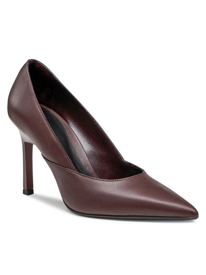 Calvin Klein Обувки на ток Calvin Klein Geo Stiletto Pump 90 HW0HW01346 Кафяв