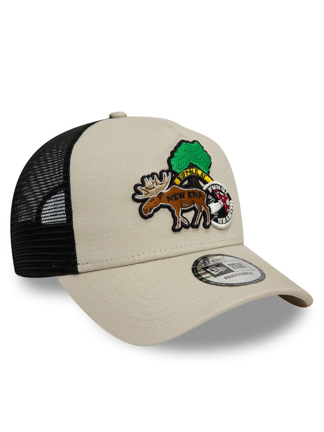 New Era Шапка с козирка New Era Outdoor Patch 9FORTY A-Frame 60595297 Бежов