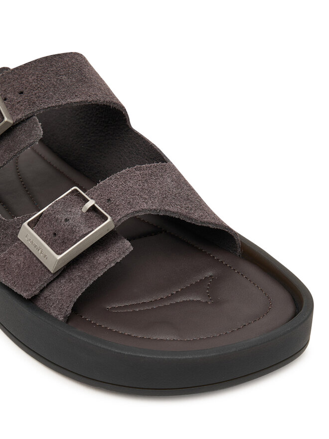 Calvin Klein Pantoletten Calvin Klein Ergon Double Bar Sandal Su HM0HM02094 Braun