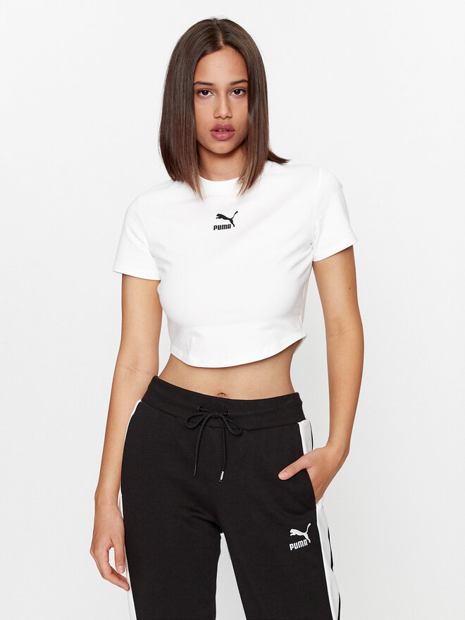 Puma Puma Marškinėliai Dare To 621435 Balta Slim Fit