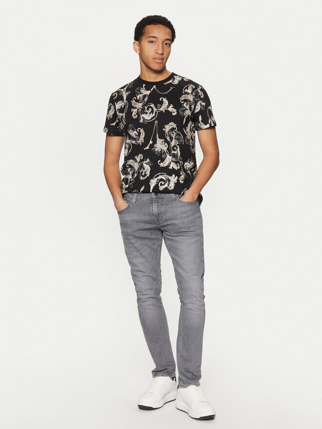 Versace Jeans Couture Versace Jeans Couture Футболка 78GAH6S0 Чорний Slim Fit