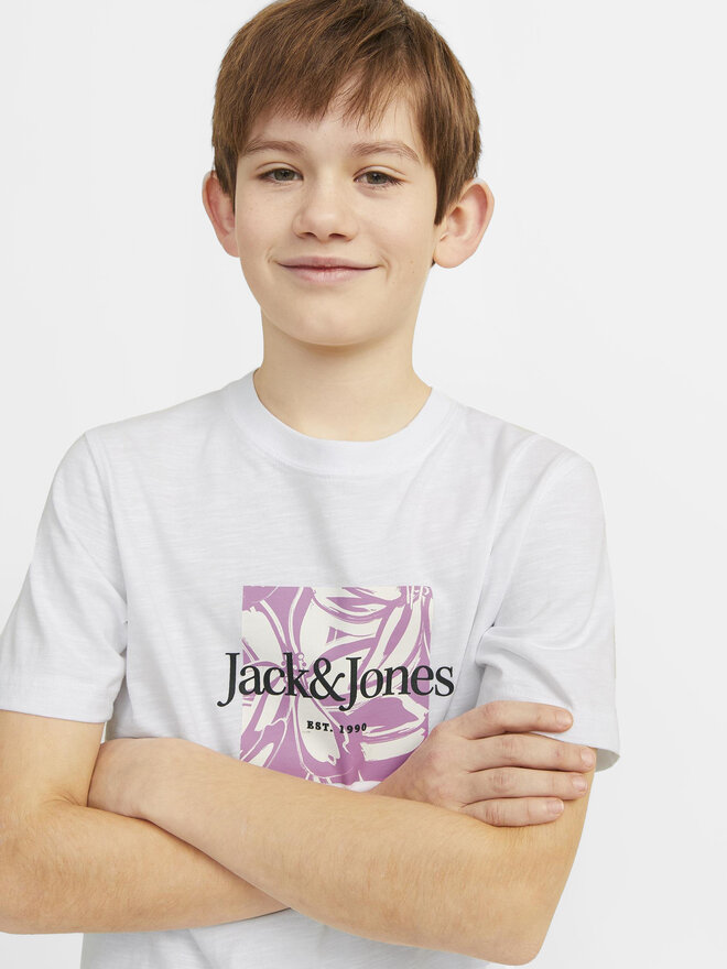 Jack&Jones Junior Jack&Jones Junior Marškinėliai Lafayette 12253973 Balta Standard Fit