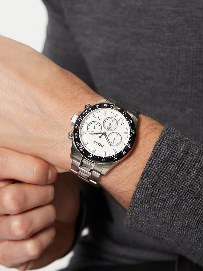 BOSS Годинник BOSS Hero-Le 1514130 Срібний