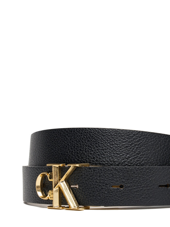 Calvin Klein Dámský pásek Calvin Klein Facet Ck Buckle 25Mm Pebble Rev/ LV04F7044G Černá