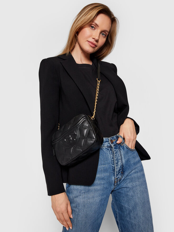 Tory burch fleming soft camera bag black outlet