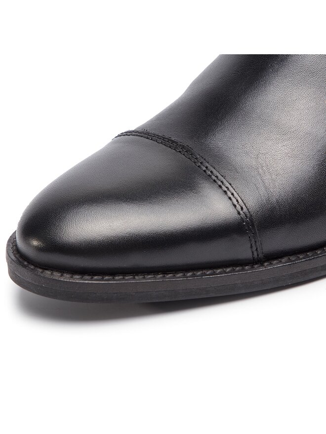Tommy Hilfiger Μπότες Tommy Hilfiger Essential Leather Toecap Chelsea FM0FM02140 Μαύρο