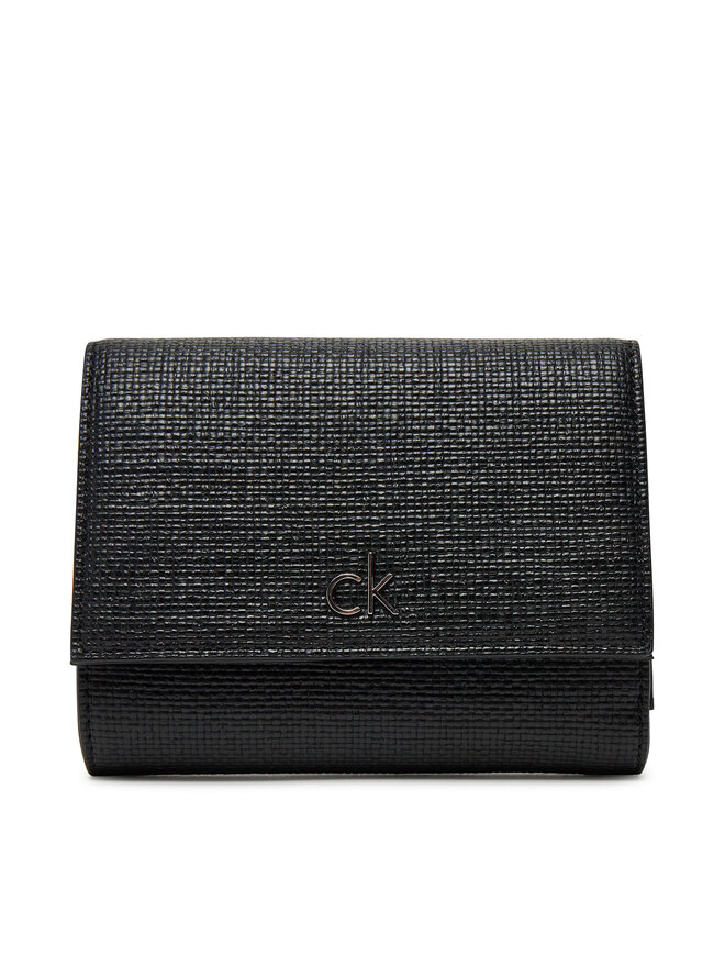 Calvin Klein Μικρό Πορτοφόλι Γυναικείο Calvin Klein Ck Daily Medium Trifold_Tex K60K612945 Μαύρο
