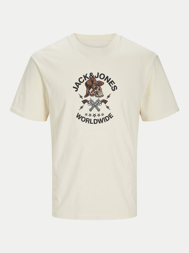 Jack&Jones Jack&Jones Футболка Seven Skull 12262491 Écru Regular Fit