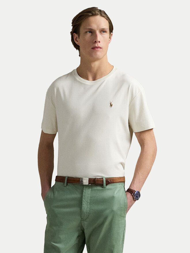 Polo Ralph Lauren Polo Ralph Lauren Camiseta 710740727094 Écru Custom Slim Fit