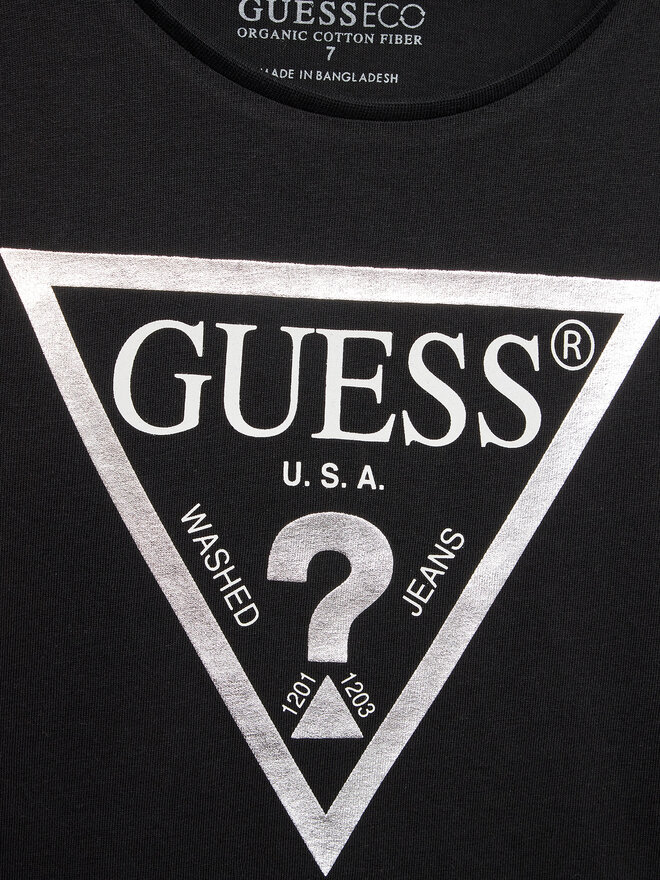 Guess Guess Majica J73I56 K8HM0 Črna Regular Fit