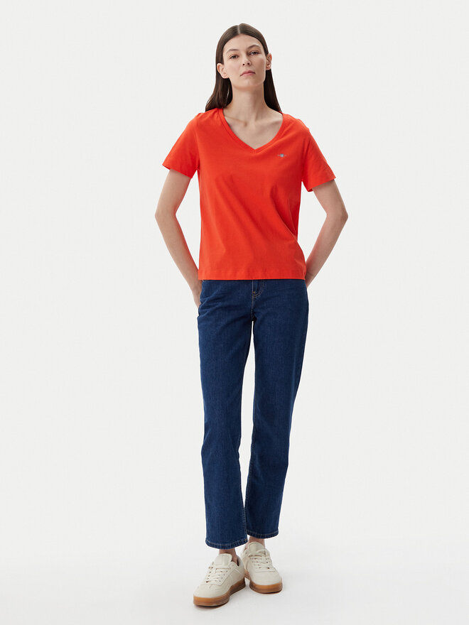 Gant Gant Majica Shield 4200750 Oranžna Regular Fit