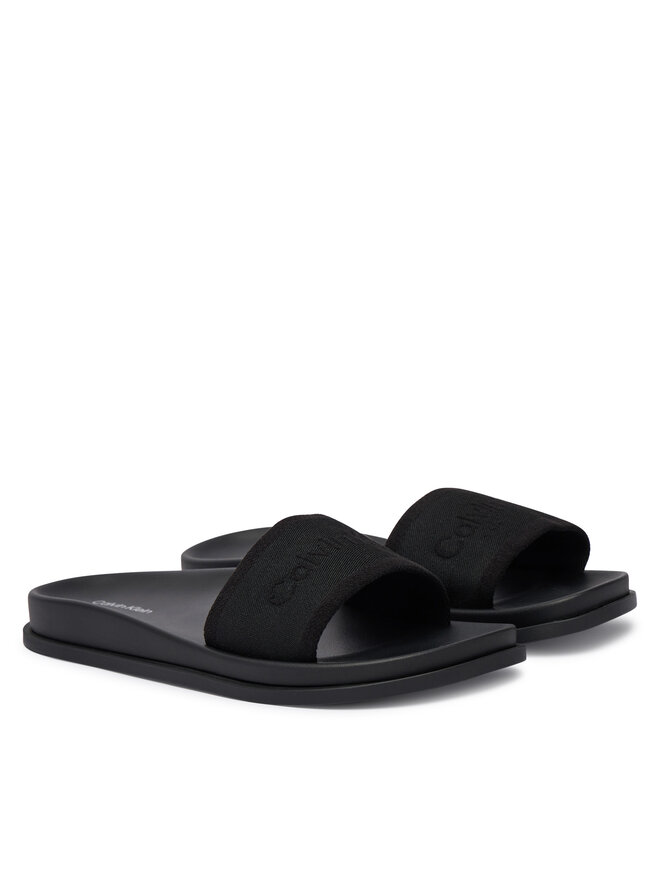 Calvin Klein Pantoletten Calvin Klein City Sandal Mule Webbing HW0HW02887 Schwarz