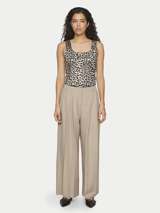 Vila Vila Top Kenza 14106850 Rjava Slim Fit