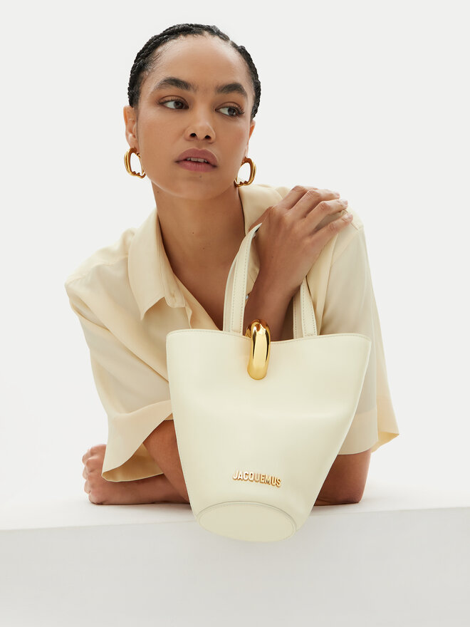 JACQUEMUS Táska JACQUEMUS Le Petit Bambol 24H243BA389-3173 Ekru
