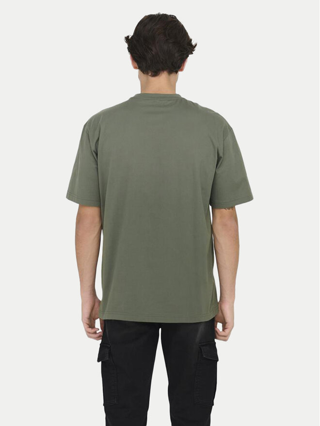 Only & Sons Only & Sons Marškinėliai Fred 22022532 Pilka Relaxed Fit