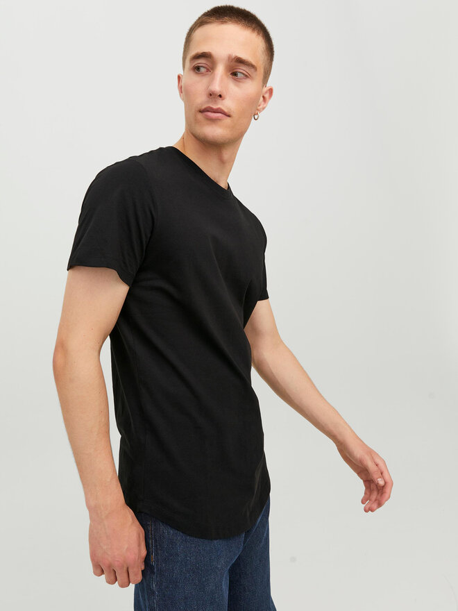 Jack&Jones Jack&Jones Marškinėliai Noa 12113648 Juoda Long Line Fit