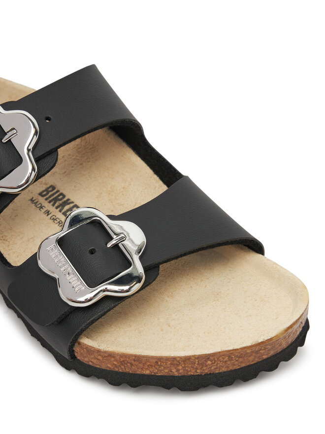 Birkenstock Iešļūcenes Birkenstock Arizona Flower Buckle Kids 1029844 S Melns