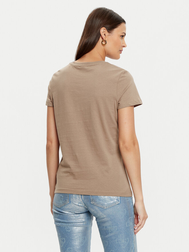 Guess Guess Marškinėliai V5RI06 I3Z14 Ruda Regular Fit