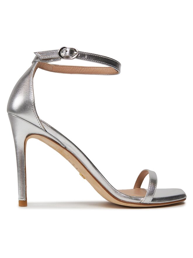 Stuart Weitzman Sandalen Stuart Weitzman Nudistcurve 100 Sanda SA178 Silberfarben
